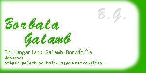 borbala galamb business card
